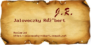 Jaloveczky Róbert névjegykártya